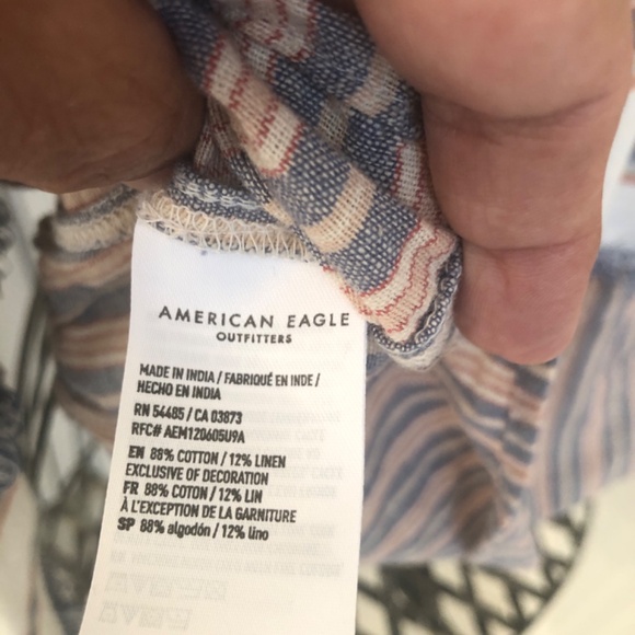 NWOT American Eagle Cotton/Linen Boho Festival Top - Picture 5 of 5